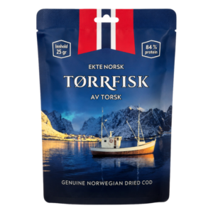 Ekte Norsk Tørrfisk av Torsk 25 g