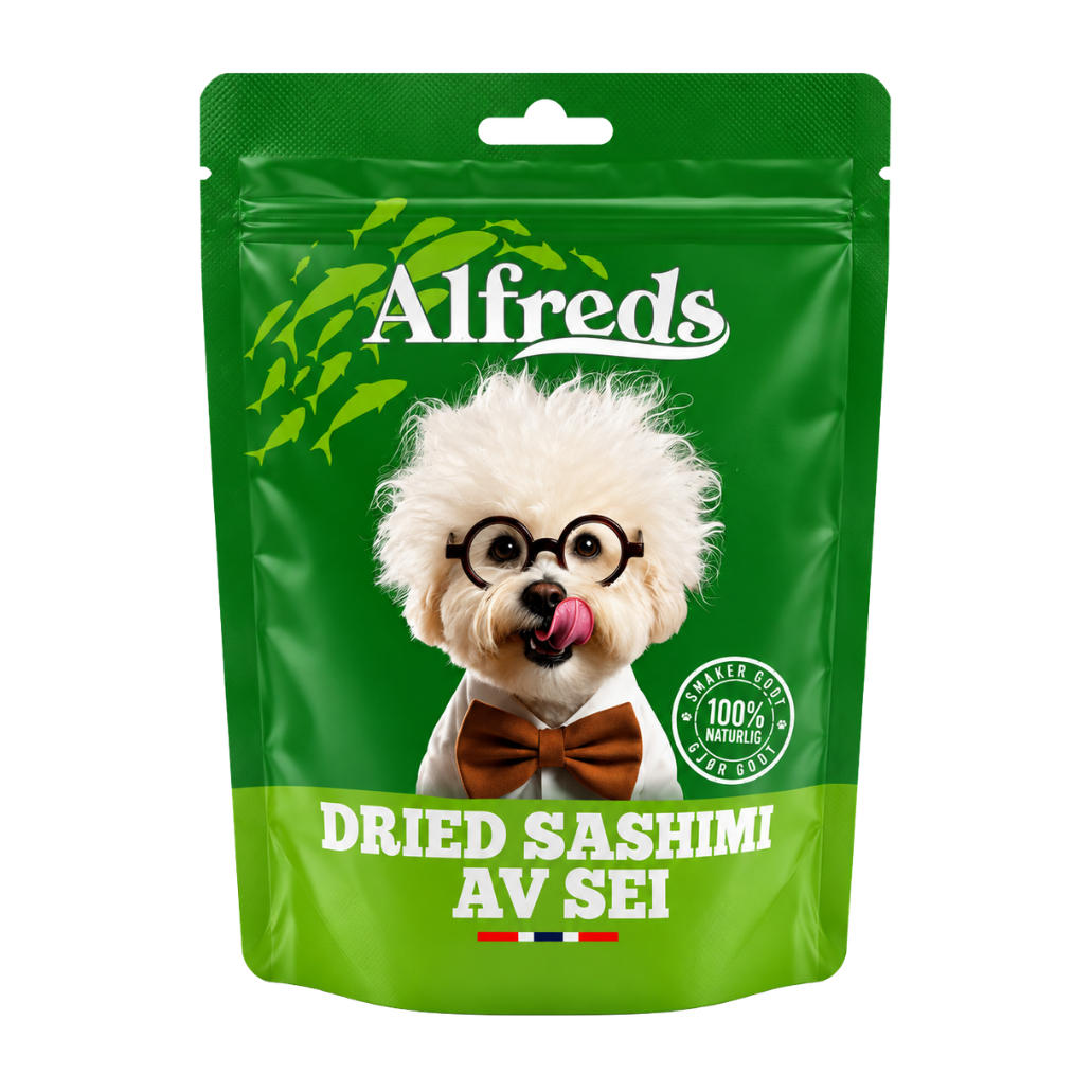 Alfreds Dried Sashimi av Sei til Hund